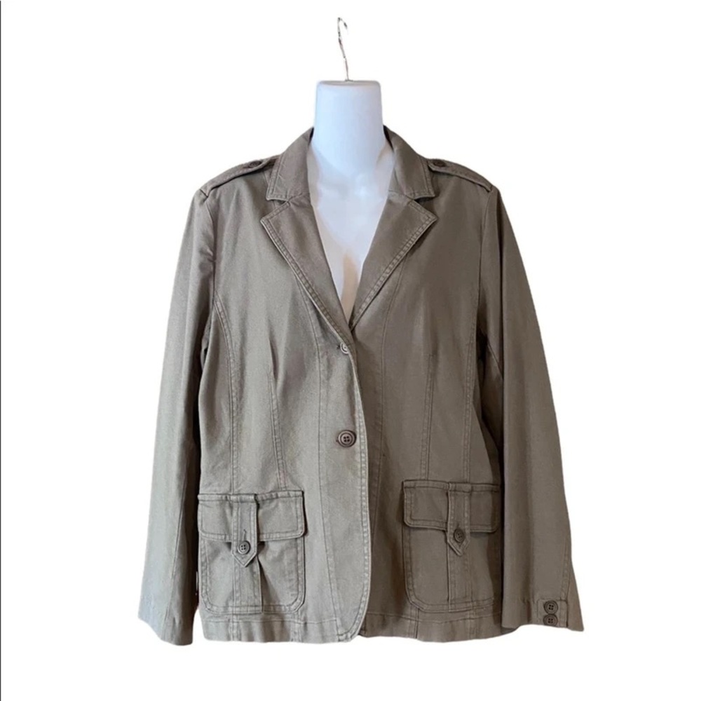 Tribal Women's Khaki Blazer Jacket